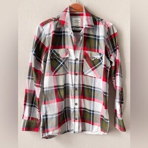 Abercrombie & Fitch plaid button-up shirt, long sleeve casual